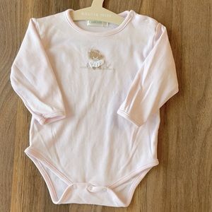 Pima Cotton long sleeve baby girl bodysuit